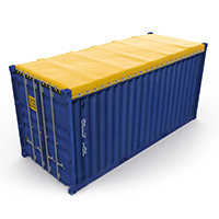 Open-top container tarps